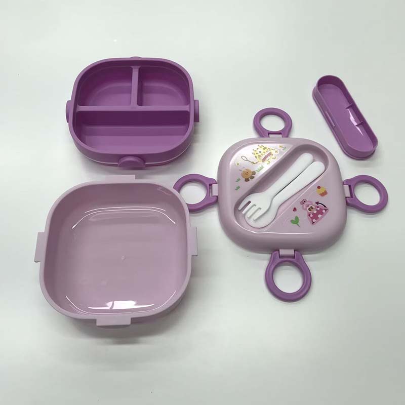 Cartoon portable double-layer lunch box