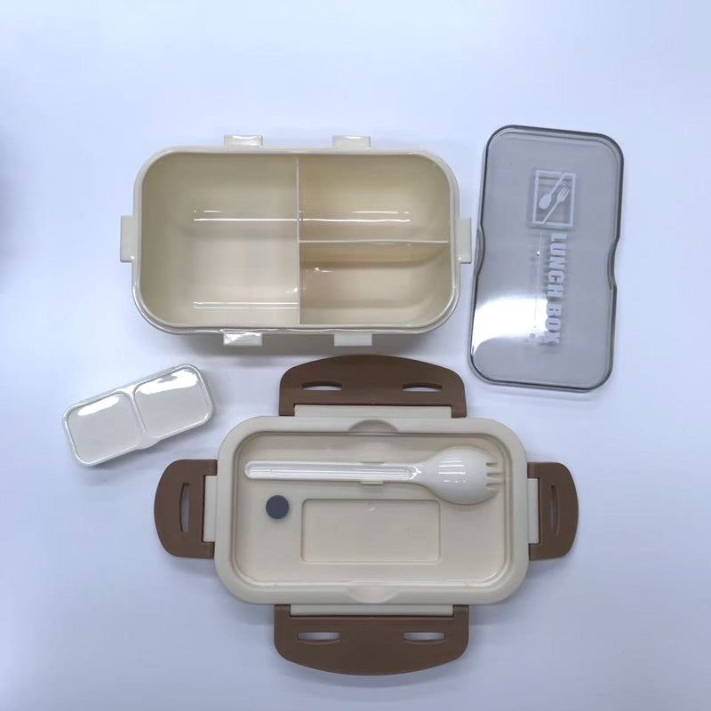 Macaron colored three compartment bento box