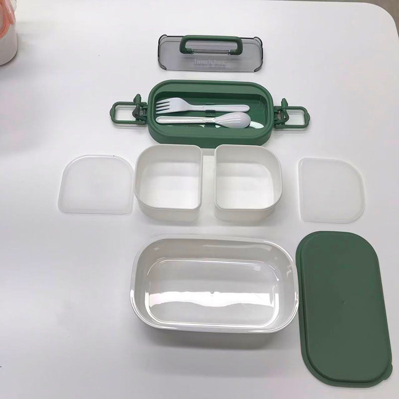 Double layered multi compartment lunch box