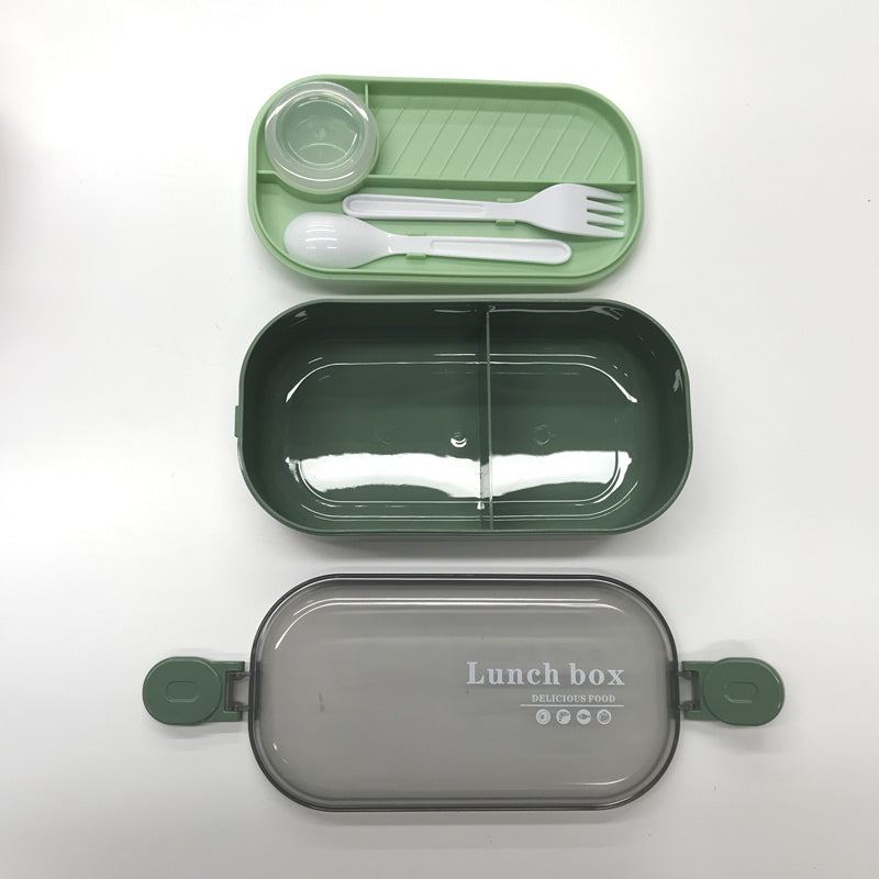 Simple macaron colored partitioned bento box