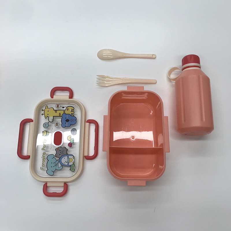 Cartoon Animal Lunch Box Water Bottle Set