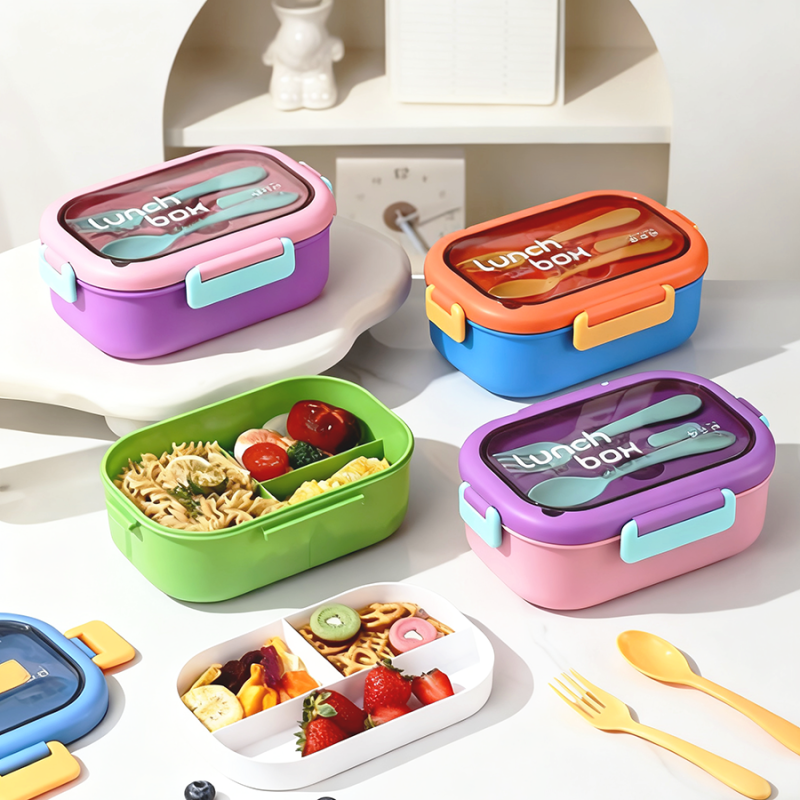 Simple multi-color lunch box(wholesale)