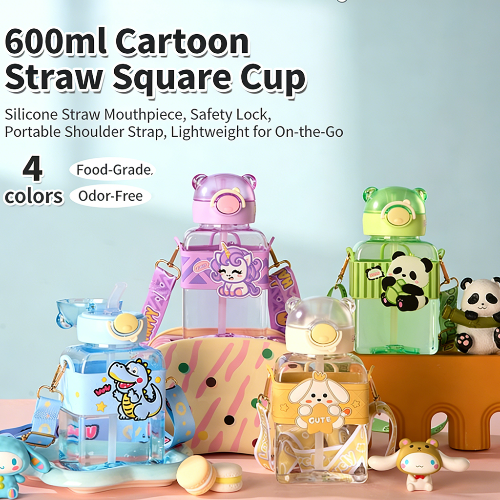 Cartoon animal transformation straw cup